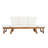 Outdoor Adjustable Patio Wooden Daybed Sofa Chaise Lounge With Cushions For Small Places, Cushion-109171419-109171428