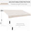 Auvent de terrasse beige rétractable 8 pi x 7 pi - Pare-soleil manuel pour terrasse, écran réglable et écran thermique pour optimiser les conditions