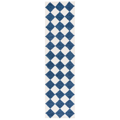 Ebony Hand Tufted Wool Pile Checkered Rug