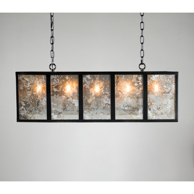 Spivey 5 - Light Glass Square / Rectangle Chandelier