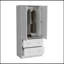 Armoire Taly avec portes doubles, 2 tiroirs et tringle de suspension blanche-1505144057