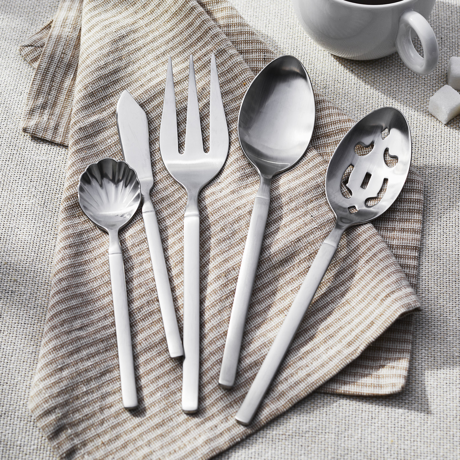 Opus 45 Piece Flatware Set Polished, Satin