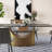  Modern Dining Table with Rectangular Sintered Stone Tabletop, Carbon Steel-248332078-248332073