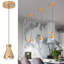Mini luminaires suspendus dorés - Abat-jour acrylique en métal - Luminaire suspendu moderne à DEL - Petits luminaires suspendus pour la cuisine de couloir de chambre à coucher - Luminaire suspendu au-dessus de l'évier