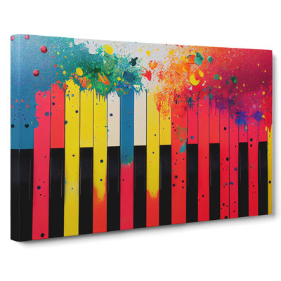 Piano Key Splash Vol.2 Abstract - Wrapped Canvas Print