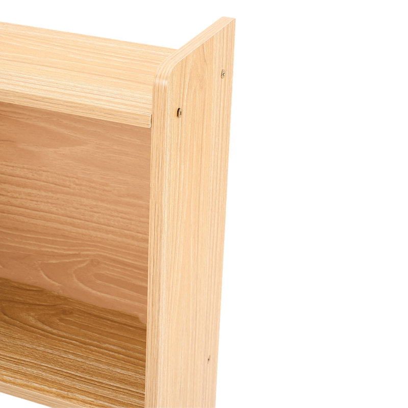 Bookcase, (2 Shelves) 60cm H x 50cm W x 17cm D, Natural Wood