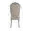 Ensemble de 2 chaises d'appoint Dresden en cuir synthétique, tissu et finition blanc os