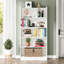 Bibliothèque moderne à 6 niveaux avec rangement spacieux, parfaite pour le salon, le bureau et l'organisation de la chambre à coucher-881234756