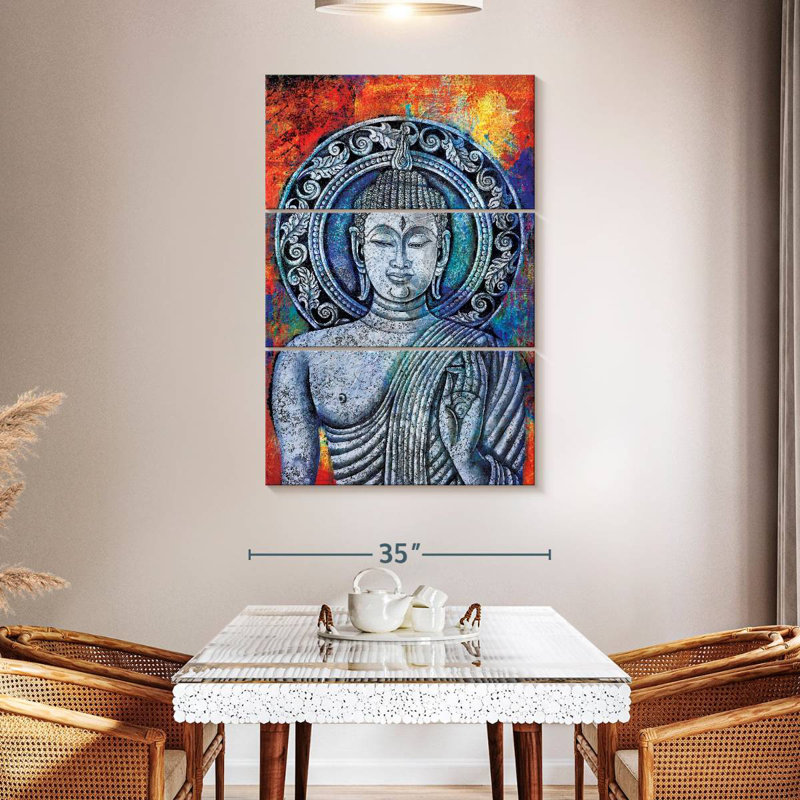 Portrait de Bouddha Leisha, H 50 po x l 32 po