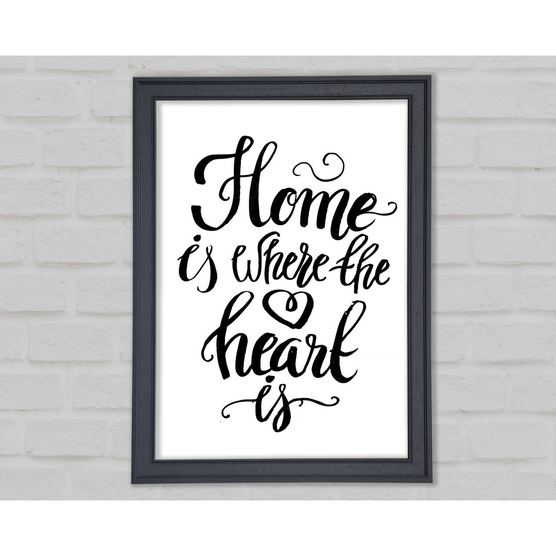 Home Is Where the Heart Is - Einzelne Bilderrahmen Kunstdrucke