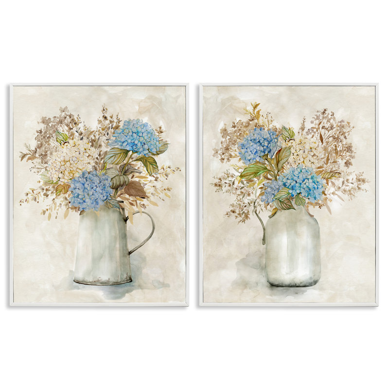 «Bouquets with Country Charm», ensemble de 2 giclées encadrées, design par Carol Robinson, H 30 po x l 48 po