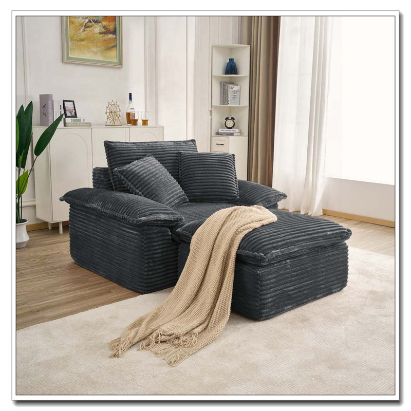 Fauteuil surdimensionné de 47 po, Gris