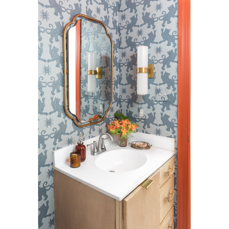 2 - Light Bath Sconce, Aged Brass