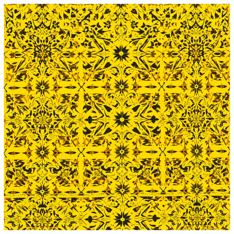 Yellow Ornate Patterns Quilted Bedspread All Sizes, Full / Double