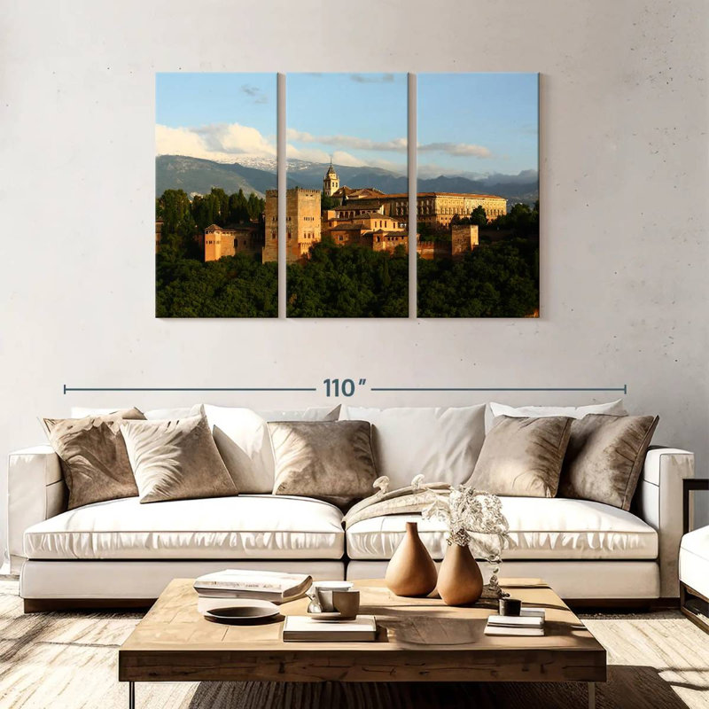 Palais de l'Alhambra en Espagne, H 48 po x l 74 po
