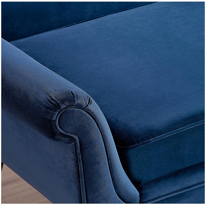 Chaise longue avec accoudoirs à volutes