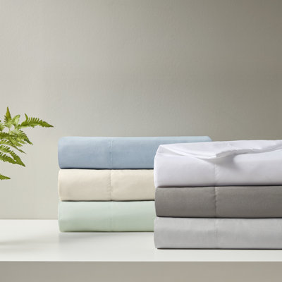 Smart Cool Aqua Coolmax Blend All Season 4-Piece King Sheet Set