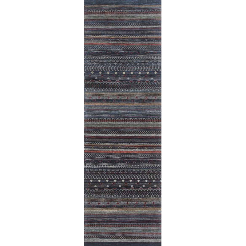 Traditional, Transitional One-of-a-Kind Runner 2'11" X 10' Hand Knotted Area Rug