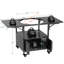 Table de barbecue d'extérieur pour barbecue Big Green Egg, 2 panneaux pliables Conception de rangement en métal