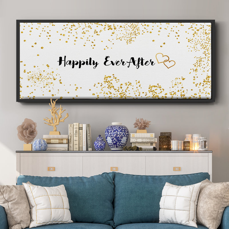 Happily Ever After - toile encadrée, H 8 po x l 20 po