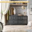 Meuble télé avec commode 6 tiroirs pour commode de chambre à coucher, commodes et commodes-174358123