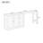 Kitchen Island with Extendable Dining Table,Converts Into a Dining Table and Adjustable Pull-Out Top-1569280955