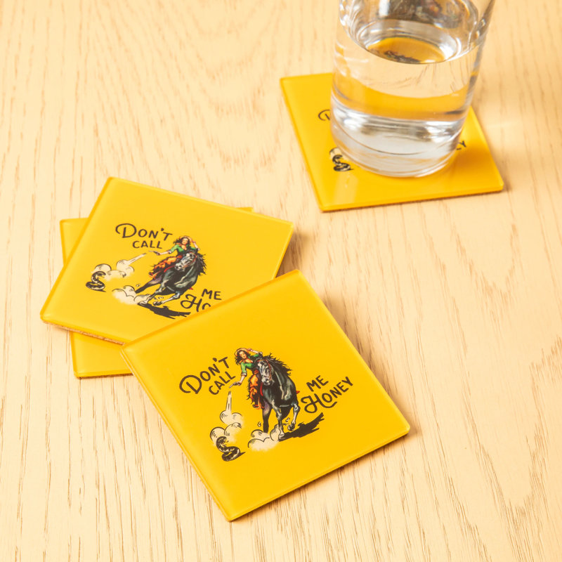 Ensemble de sous-verres en acrylique The Whiskey Ginger Don’T Call Me Honey