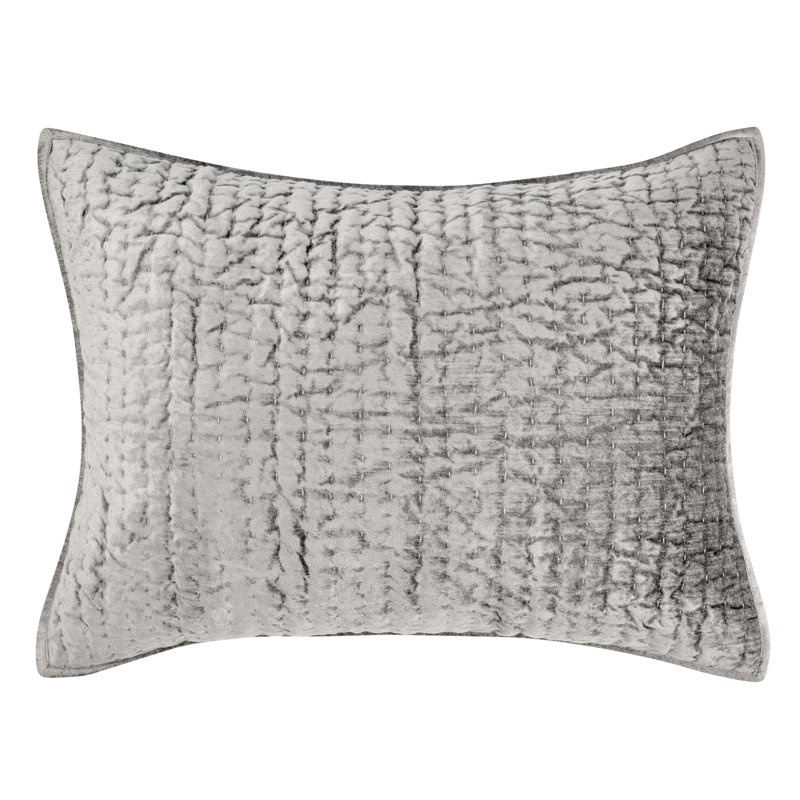 Lucio Polyester Sham, Standard, Gray
