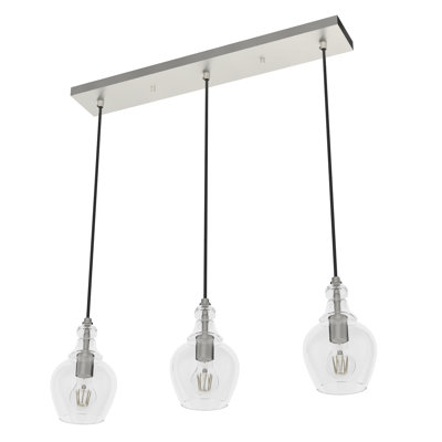 Maple Park 3 Light Linear Bell Pendant
