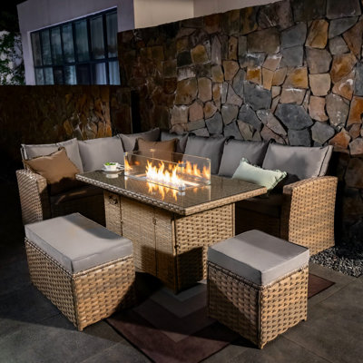 Rosen 2025 Wicker - Person Garden Lounge Set with Cushions