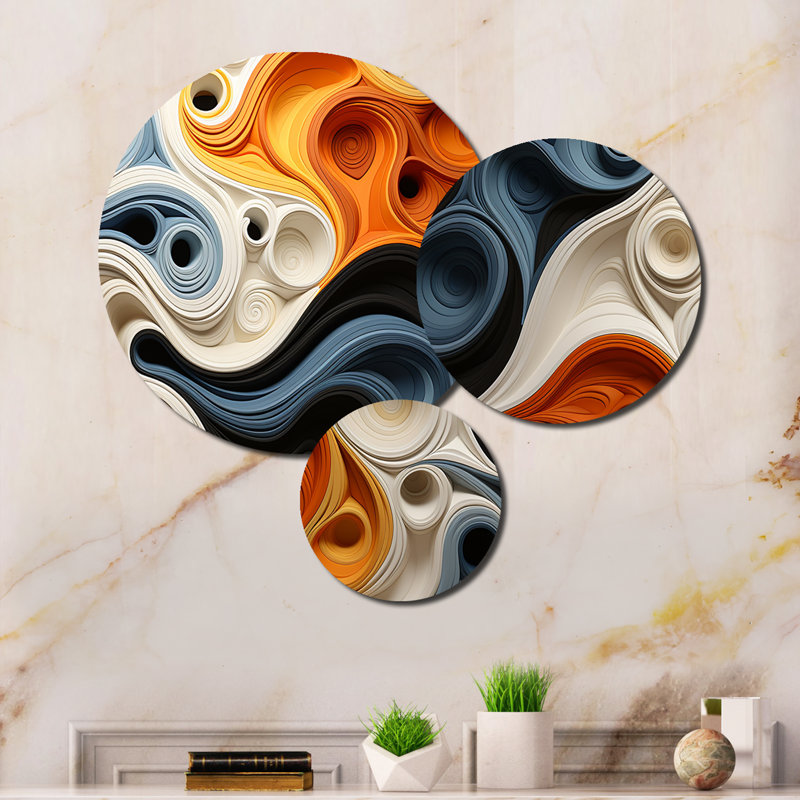 Abstract Wall Decor on Metal