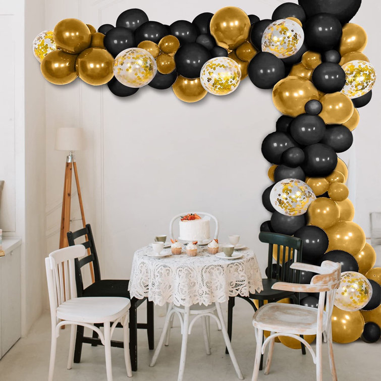 Black silver birthday decor, Black silver party Decor, Decoration