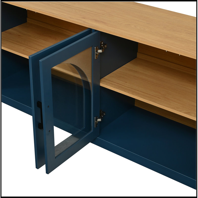 Millner avec portes en verre semi-arquées, Bleu