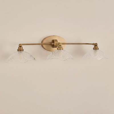 Brass-finish 3-light New Bathroom Vanity Light