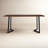 Hylan 72"W Solid Mango Wood Dining Table, Contemporary Style with Metal Legs, Seats 6-90596417