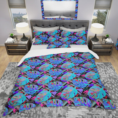 Ensemble de housse de couette tropical