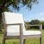 Chaise d'appoint de patio, fauteuil d'extérieur avec coussin et structure en bois-932374561