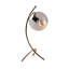 Lampe de table moderne avec corps en métal et capuchon en verre, couleur rétro, 16,9 x 7,1 x 17,0 pouces | Douille E27 (40 W maximum) | Interrupteur marche / arrêt sur câble, indice de protection IP20 | Design scandinave glamour pour la maison et le bureau-926373830