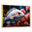 Mono, corail et poisson bleu dansant sur toile-1975492810-2013361209
