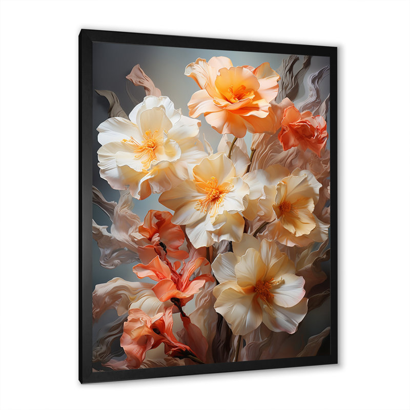 Vyolet DAffodils, impression romantique, Cadre photo noir, H 20 po x l 12 po x P 1 po