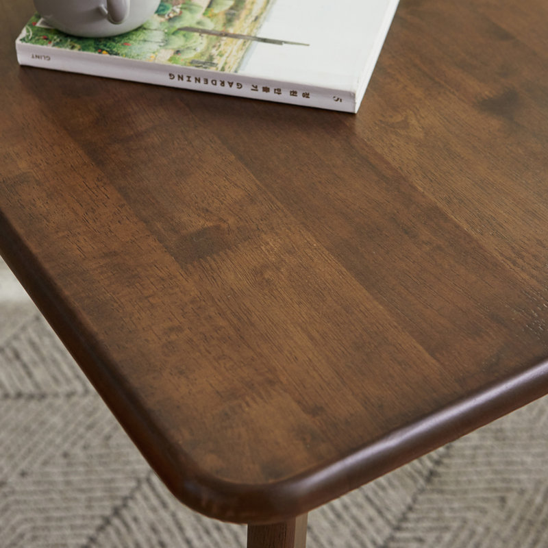 Gladkowski Arc 3-Piece Breakfast Nook Square Solid Wood Dining Table Set, Walnut