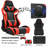 Inbox Zero Adjustable Ergonomic PC & Racing Game Chair with Built-in Speakers