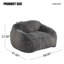 Fauteuil à billes d'intérieur, fausse fourrure grise