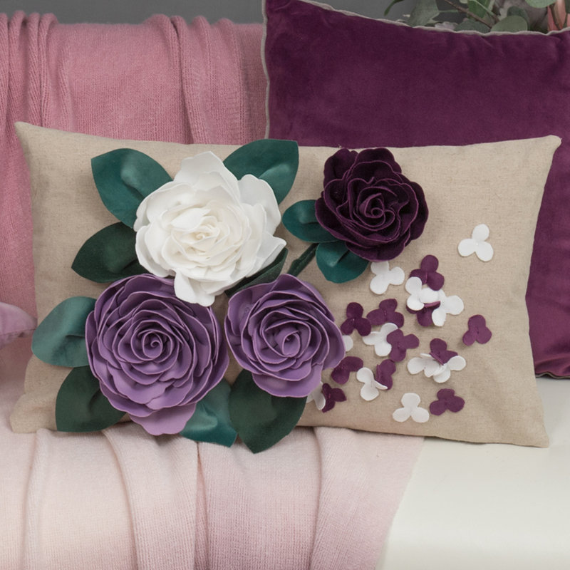 Housse de coussin décoratif, Pourpre / Pourpre foncé