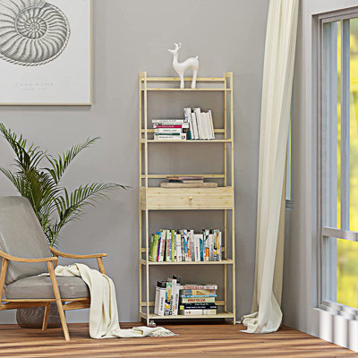 Solid Wood Drawers Bookcase