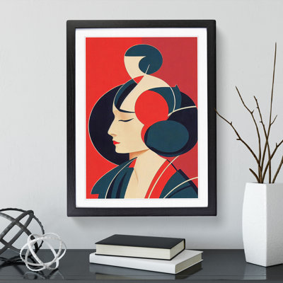 XV1022-5300X Woman Deco No.5 - Single Picture Frame Print
