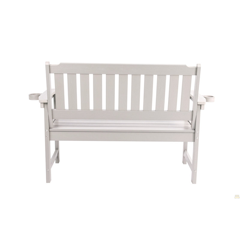 Bench Environmentally Friendly And Recyclable, Light Gray