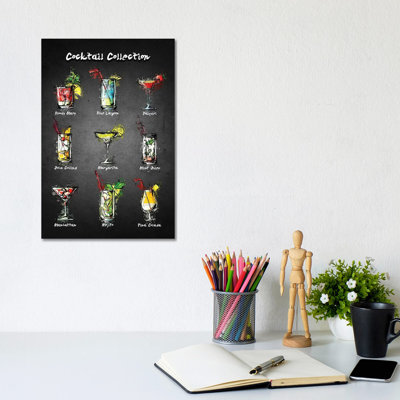 Cocktail Menu I by Gab Fernando - Wrapped Canvas Gallery-Wrapped Canvas Giclée