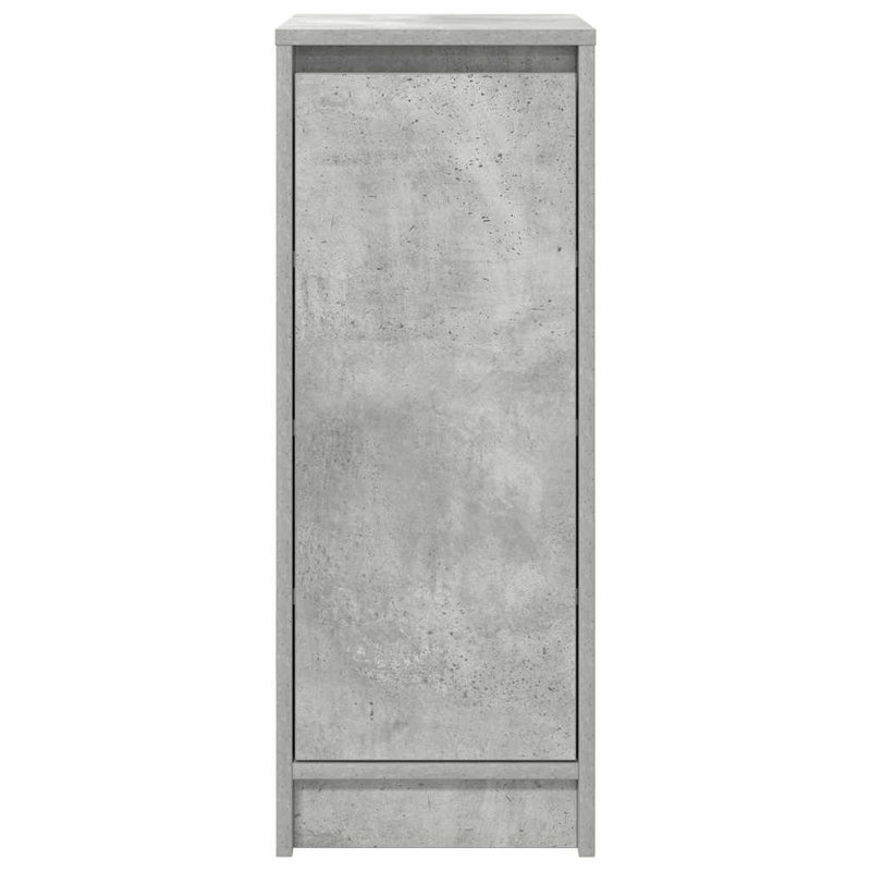 Shoe Cabinet 29.5X34x76 Cm Engineered Wood, Concrete Grey