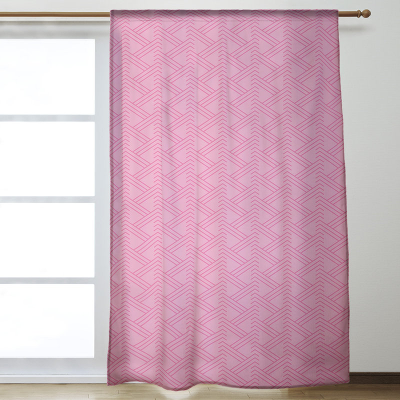 Jordao Room Darkening Curtain Single Panel, Pink